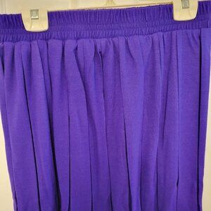 Career Editions 16P Acrylic & Wool Pleated Skirt - Violet